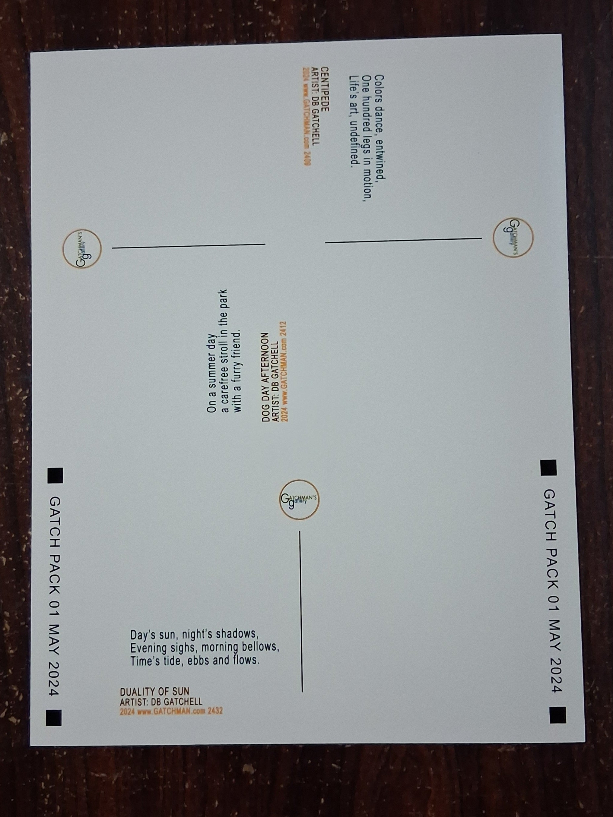 Print : 2024 Limited Edition Uncut Postcard Sheet